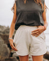 Short Bolsillos Algodón - Gris Melange