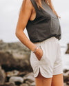 Short Bolsillos Algodón - Gris Melange
