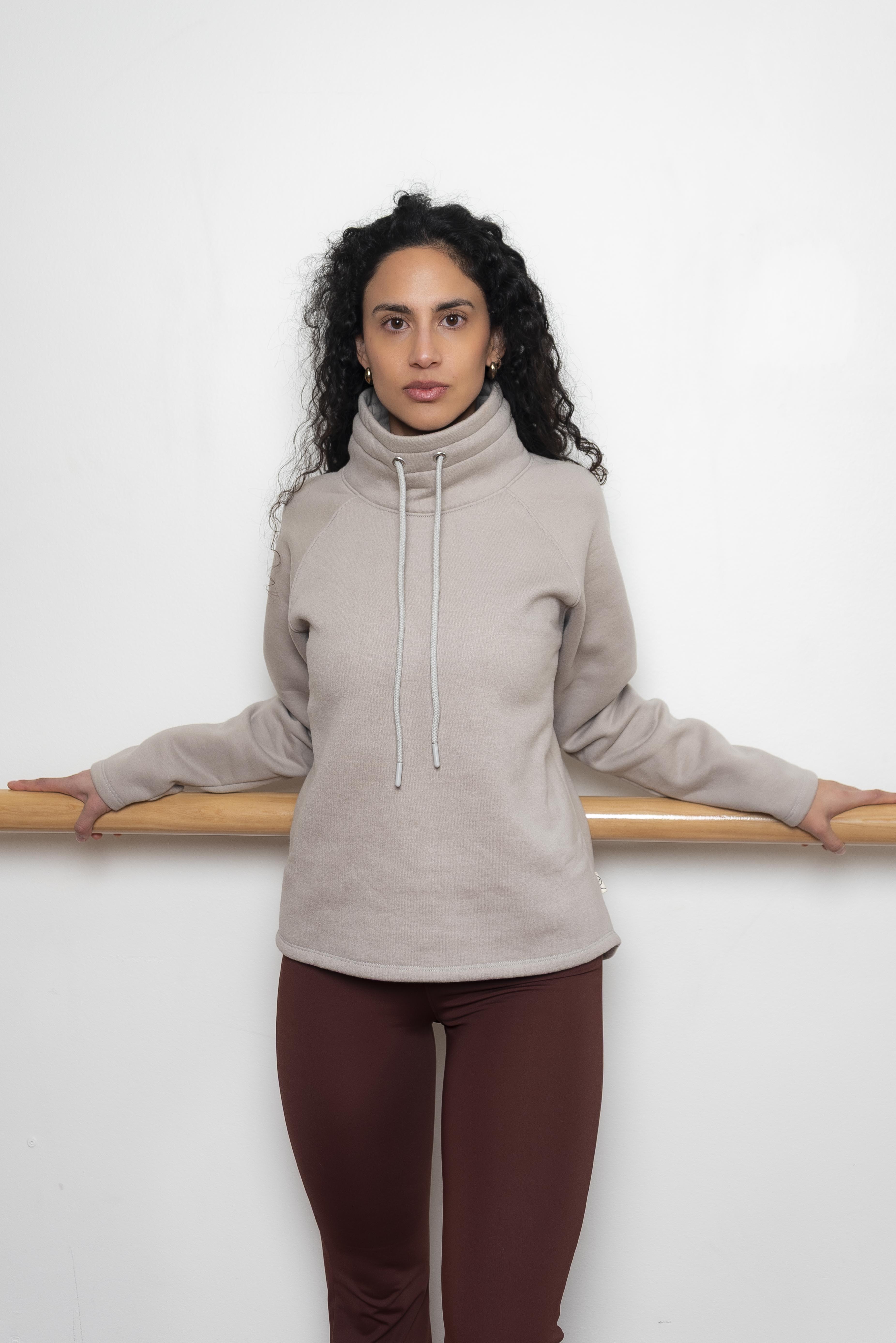 Essence High Neck Algodón - Gris Melange