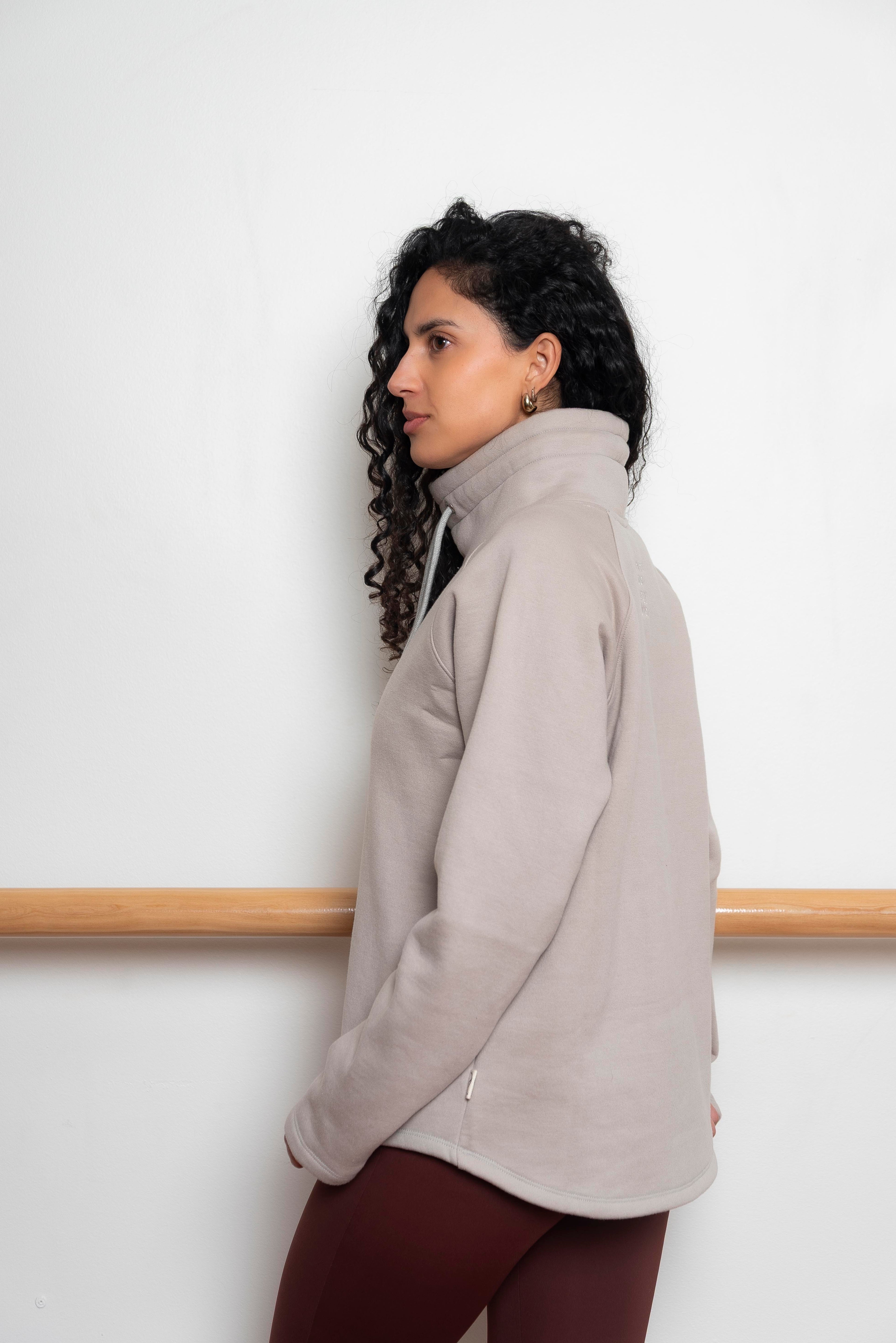 Essence High Neck Algodón - Gris Melange