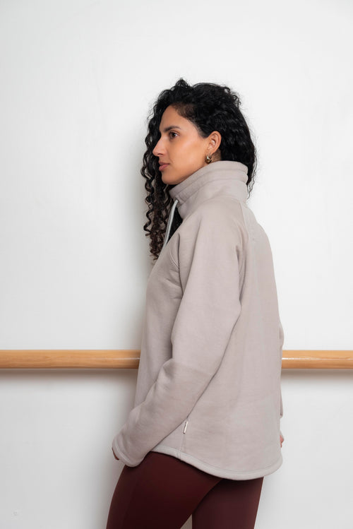 Essence High Neck Algodón - Gris Melange