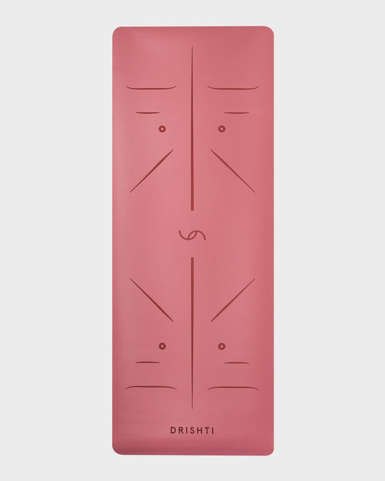 Mat de yoga Drishti Eco 4.5mm Rosado + Bolso